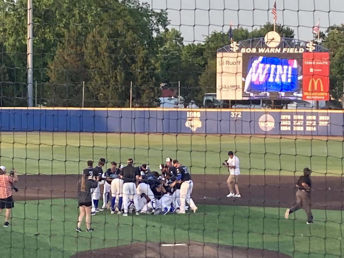 ChiefPrewitt's tweet photo. A perfect day for 2, congratulations to the @MVCsports champs @IndStBaseball!
#DogpileSeason https://t.co/ptNE1Bca63