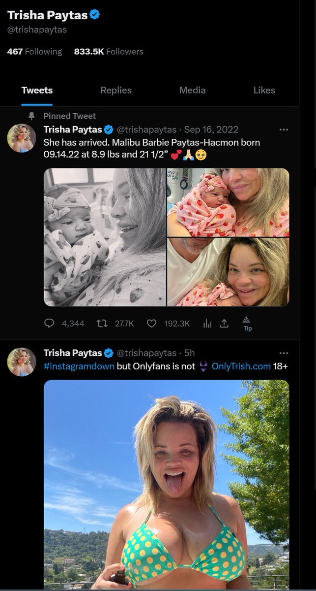 thetruthcalled's tweet photo. @etnow Entertainment Tonight #DennyDirecto & #ZachSeemayer Endorse White Nationalist Racist, 16yr inc3st advocate #TrishaPaytas -- who advertises daughter next to her PoRN on Twitter, funneling P3DOS to Trish's pregnancy p0rn & inc3st p0rn w/biological sister. @DDirecto @ZachSeemayer https://t.co/oQDRDfpTvg