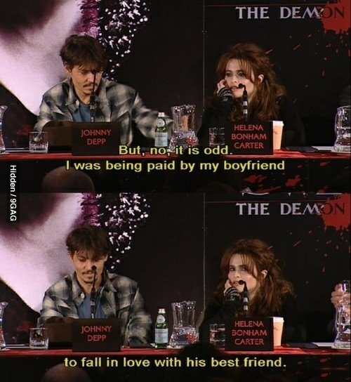 😄😄❤️❤️
#helenabonhamcarter 
#johnnydepp
#timburton 
#sweenytodd