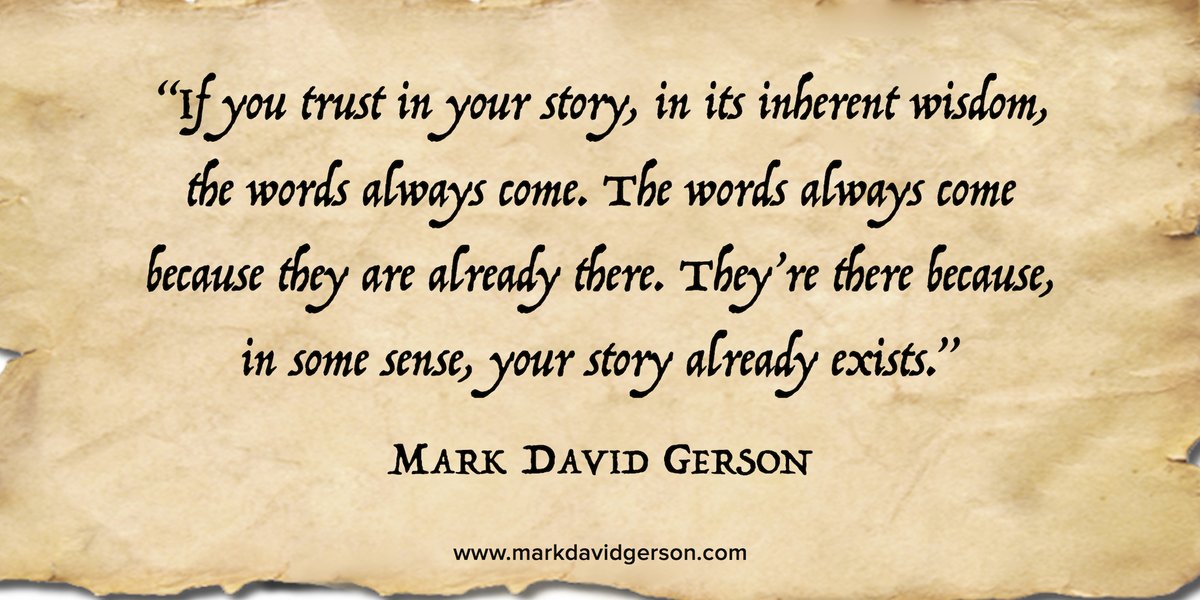 “If you trust in your story, the words always come.' #Lexicon #WritingGroup