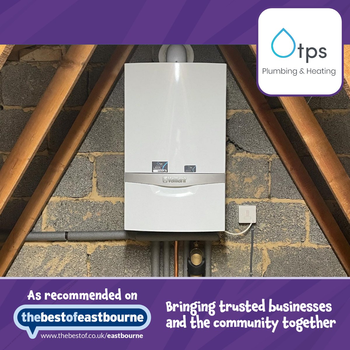 Book your annual boiler service today with TPS Plumbing and Heating to increase efficiency, reliability, and reduce the chance of carbon monoxide poisoning. 

Don't wait, contact them via #BestOfEastbourne bit.ly/41HAv9L 

#BoilerService #EastbournePlumbing #GasSafe
