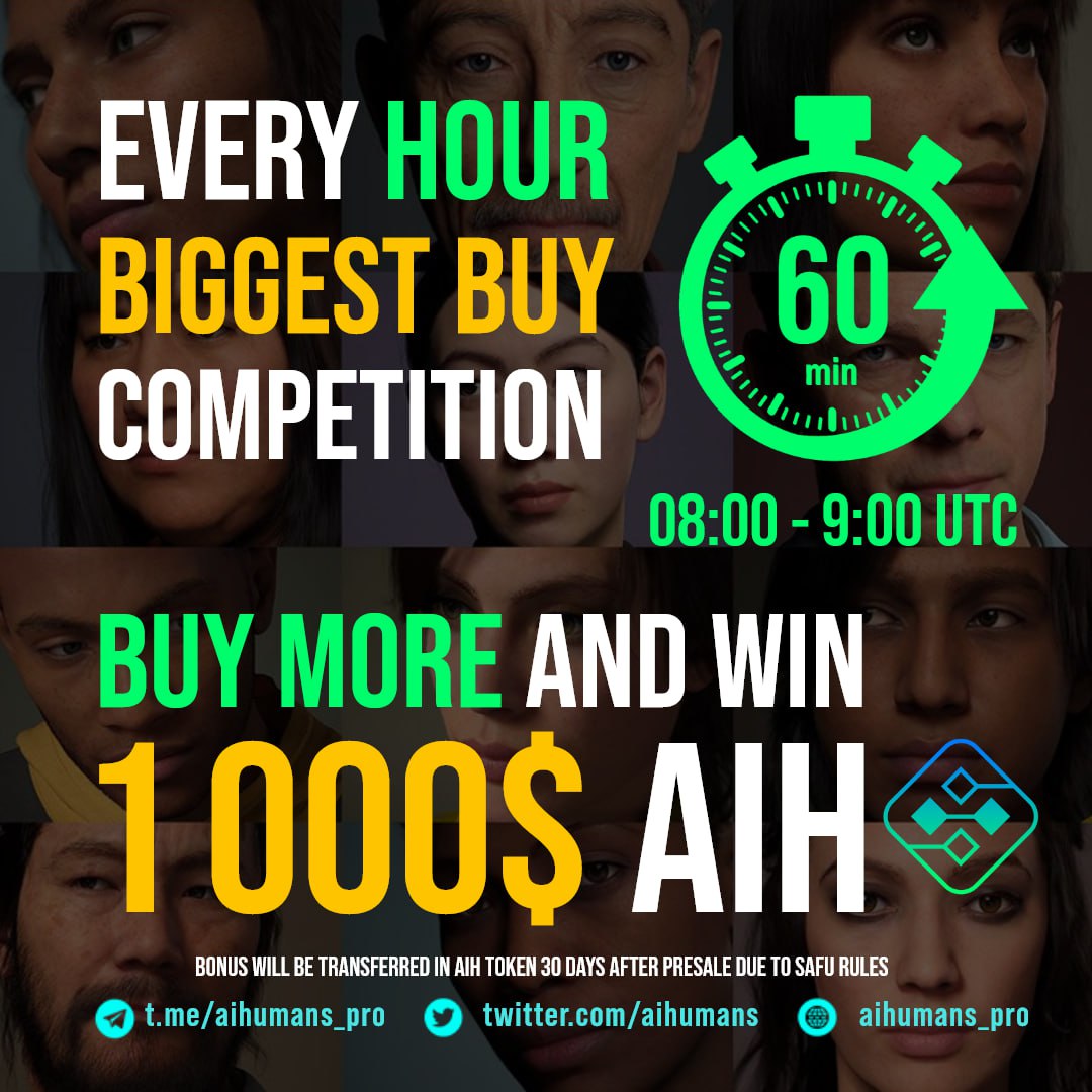 💰The Biggest Buy Competition is here, next 1 hour ⏰ all of you are making strategic moves to secure your place at the TOP! ⏰💪 BUY AND WIN 1 000$ We will announce a winner when time finish.