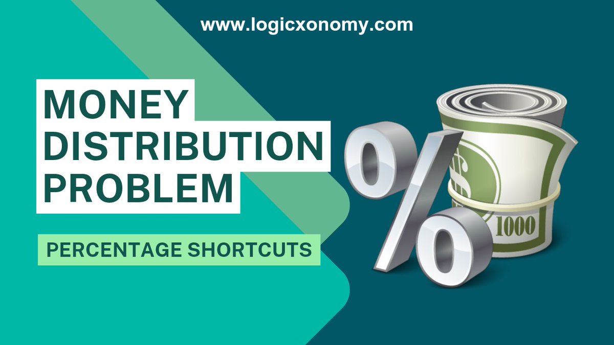 logicxonomy's tweet image. Money distribution problem in percentage
youtu.be/tXjCwLqnp0g
Watch the full video
#logicxonomy #mathtricks #exams #CAT2023