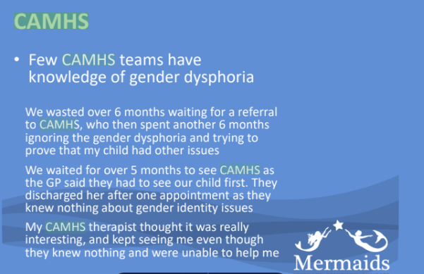 kevsclimatecol's tweet photo. Mermaids overriding and discreding CAMHS services. Most psychatrists know of gender dysphoria as a mental health condition, not as a medical condition. It is just that Susie believes otherwise, and wants nobody to challenge her. https://t.co/iyUMPQsZBq