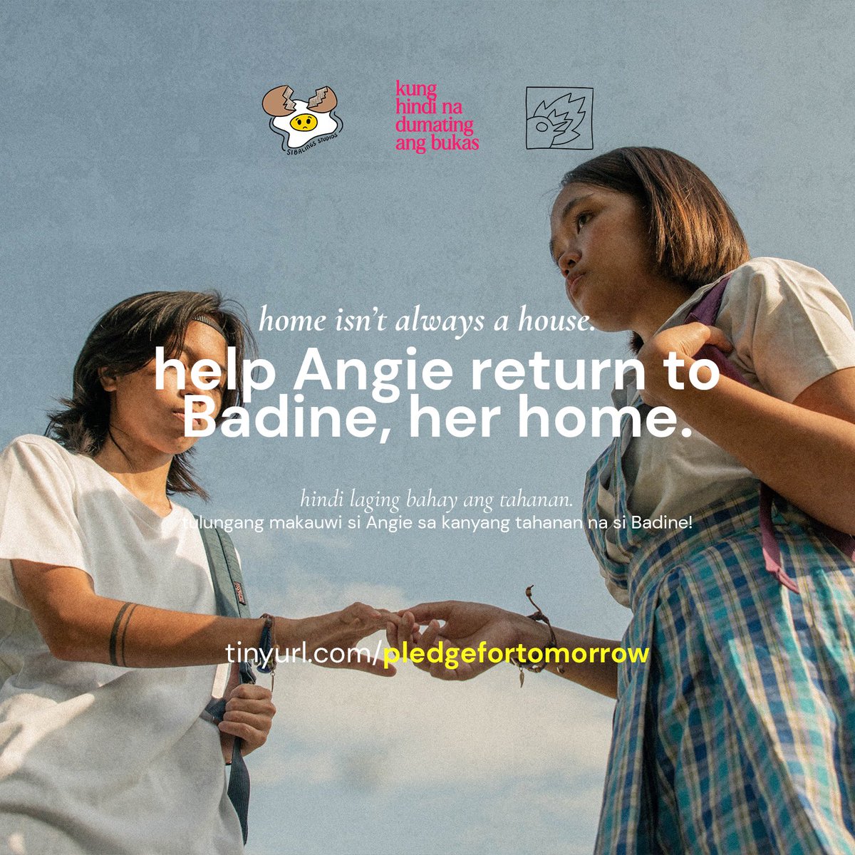 kungwalangbukas's tweet image. [CROWDFUNDING FOR A #WLW SHORT 📮] 

home isn't always a house.🏠
help Angie return to Badine, her home.

pledge now — tinyurl.com/pledgefortomor…

pledging channels 
👧 paypal.me/JulianneYReyes
👧 gcash and maya — 09569133038
👧 ko-fi.com/kungwalangbukas