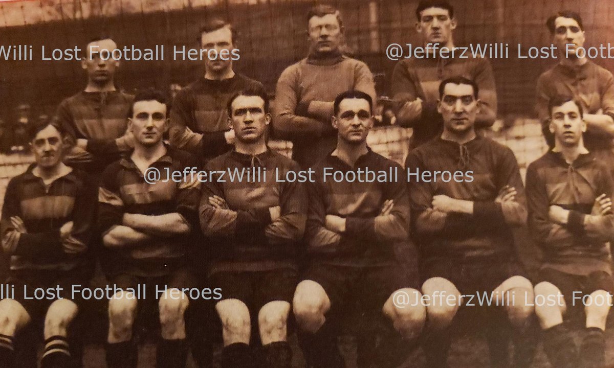 Blackpool FC during WW1
Front 4th left Harry Hampton of Aston Villa. He was gassed but survived the war
5th left Phil Smith 
Burnley/Port Vale/Tranmere/Chelsea/Stalybridge/ Crewe, brother of Joe Smith of BWFC
Phil was KIA 1918 France