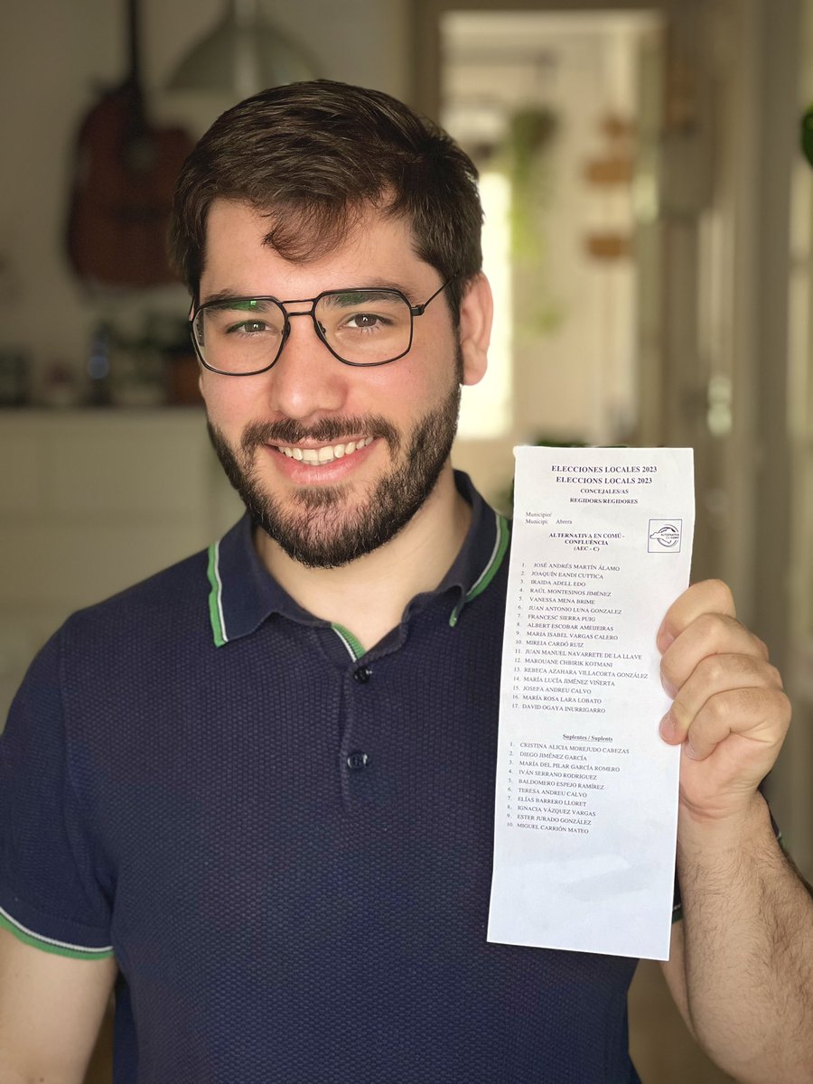 Tothom a votar! 🗳️A #Abrera, <a href="/ComuAlternativa/">Alternativa En Comú</a>.