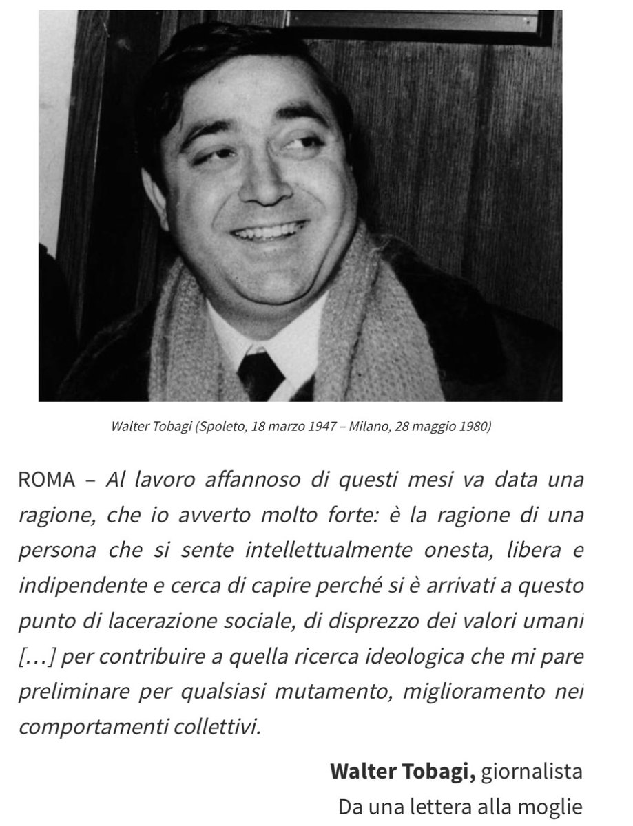 28 maggio 1980 Walter Tobagi