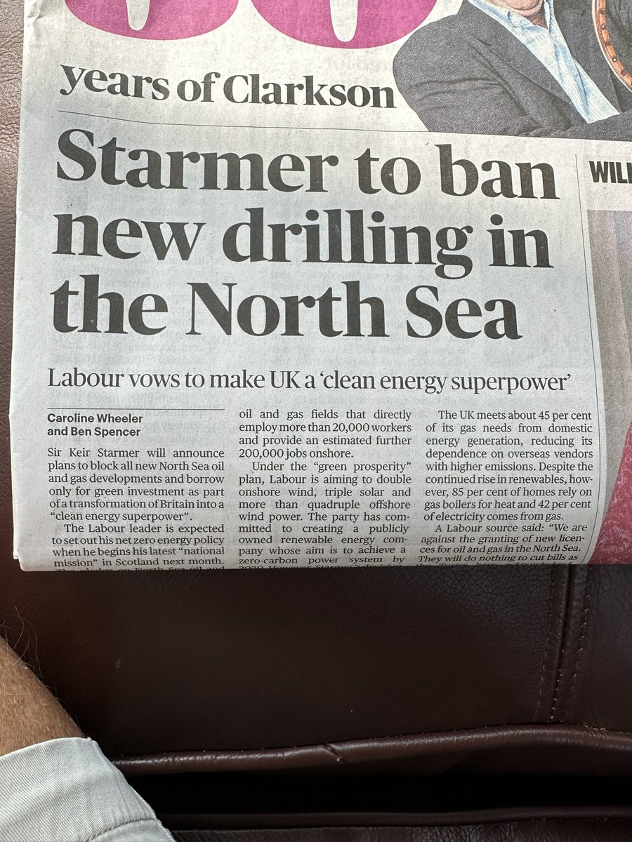 #KeirStarmer is a 🤡. He’d rather pay through the nose and import his energy from Putin, than pull it out of the #NorthSea and create British jobs for British workers. #EnergyCrisis