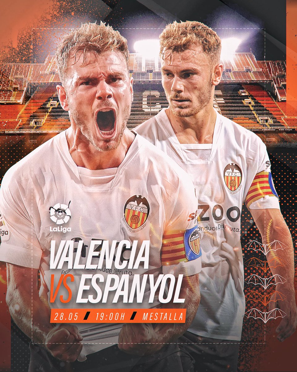 Hoy juega el @valenciacf, hoy juega Mestalla 🏟️ #ValenciaEspanyol 🦇⚪️🔵