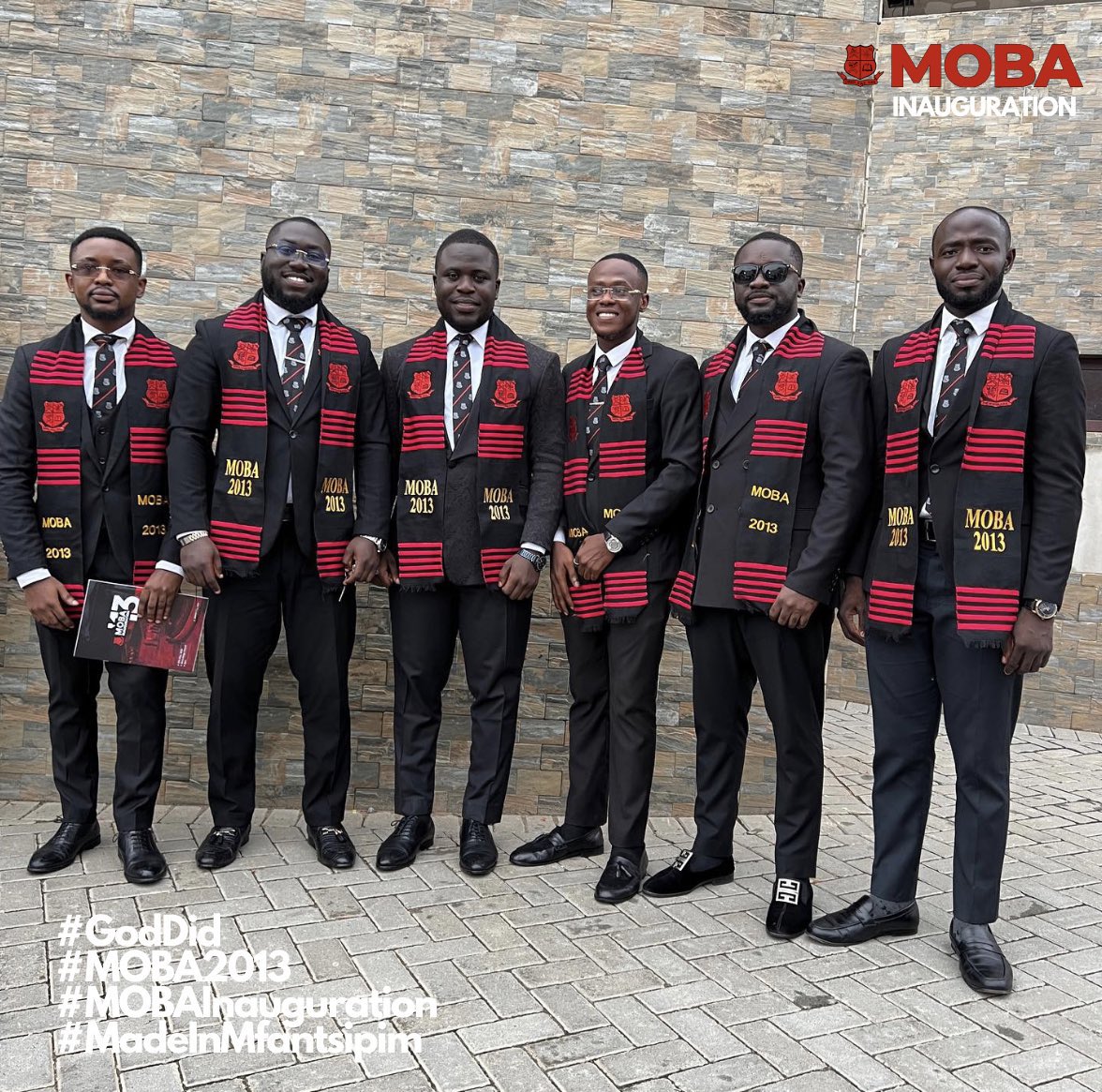 Congratulations to the vibrant class of 2013! Yesterday marked your official inauguration into the ever growing MOBA fraternity. Welcome to the upper echelon! 
#MOBA2013 #MOBAInauguration #MadeInMfantsipim 🔴⚫️🔴⚫️