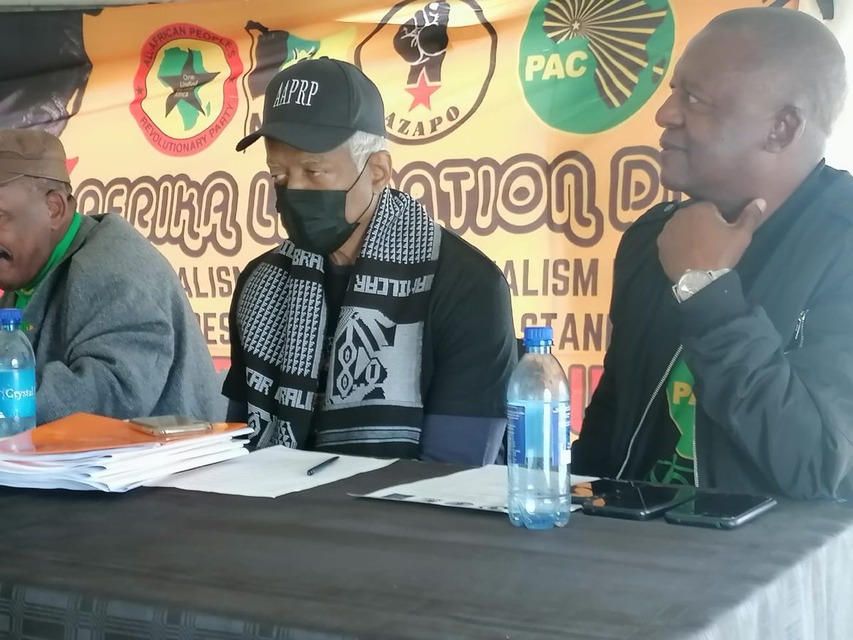 African Liberation Day symposium at the Moses Molelekwa Art Centre, Thembisa, yesterday. I'm with Prof John Tremble of the A-APRP.  Ready for Revolution.