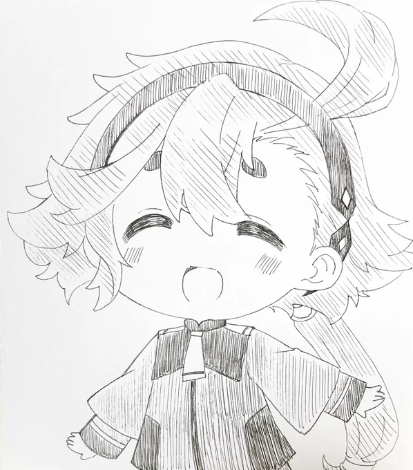 今日のアナログイラスト192日目は水星の魔女のスレッタちゃん。 地球寮のみんなと美味しいスープで元気が出てよかった……。来週のスレッタの行動が気になります。