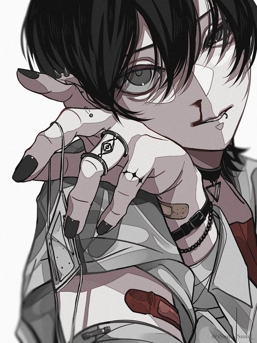 「black eyes nosebleed」 illustration images(Latest)