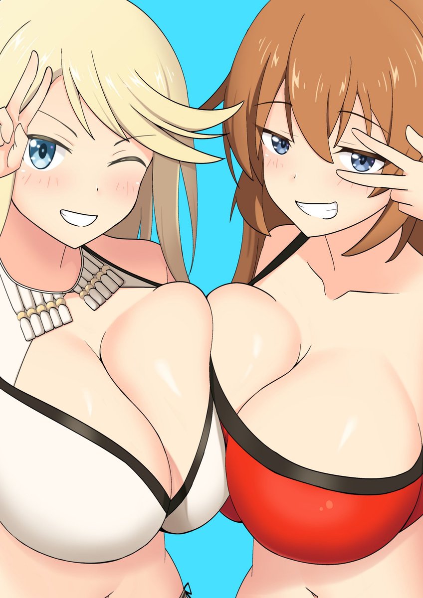 シャーロット・E・イェーガー 「Wシャーリーのおっぱい占有率 #アリスギアお絵かき #w_witch #アリスギ」|ぐちぁきのイラスト