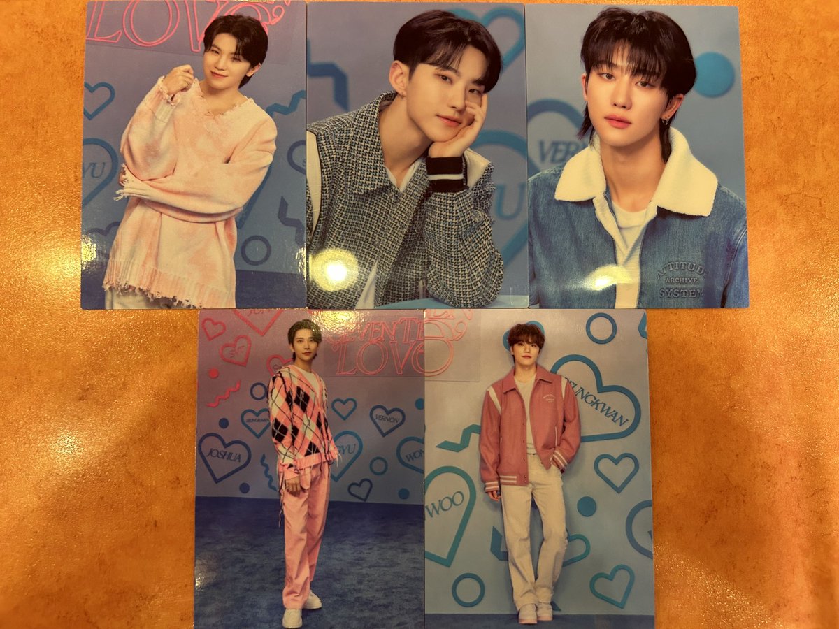 mintchyo_9128's tweet photo. SEVENTEEN セブチ POPUP Love 交換
トレカ 

譲)ジョシュア ホシ ウジ THE 8 ディノ

求)バーノン (画像の絵文字のないもの)

郵送📮または心斎橋、難波での手渡し可能です！

お気軽にお声掛けください！^^ https://t.co/CVaHVnn1tV