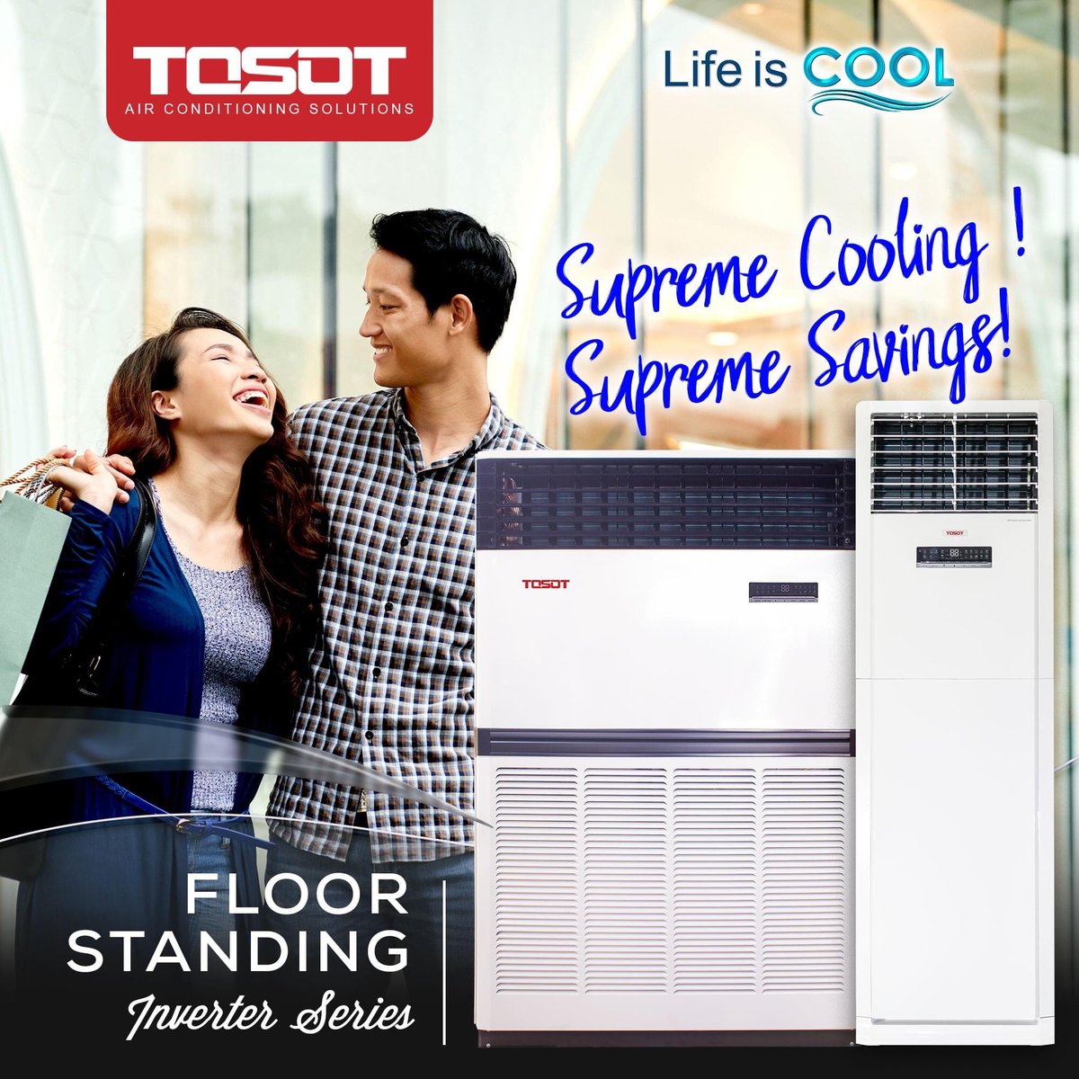 tosot_ph's tweet photo. Discover the perfect combination of power, efficiency, and space-saving design with TOSOT's Floor Standing Air Conditioners. 🌬️🌟 Enjoy powerful cooling at a lower electricity cost for your larger spaces. 💪❄️💰 Upgrade to TOSOT today! #TOSOTPhilippines #LifeIsCool 🌬️💼🔌🌟 https://t.co/YOsPHqDTnj