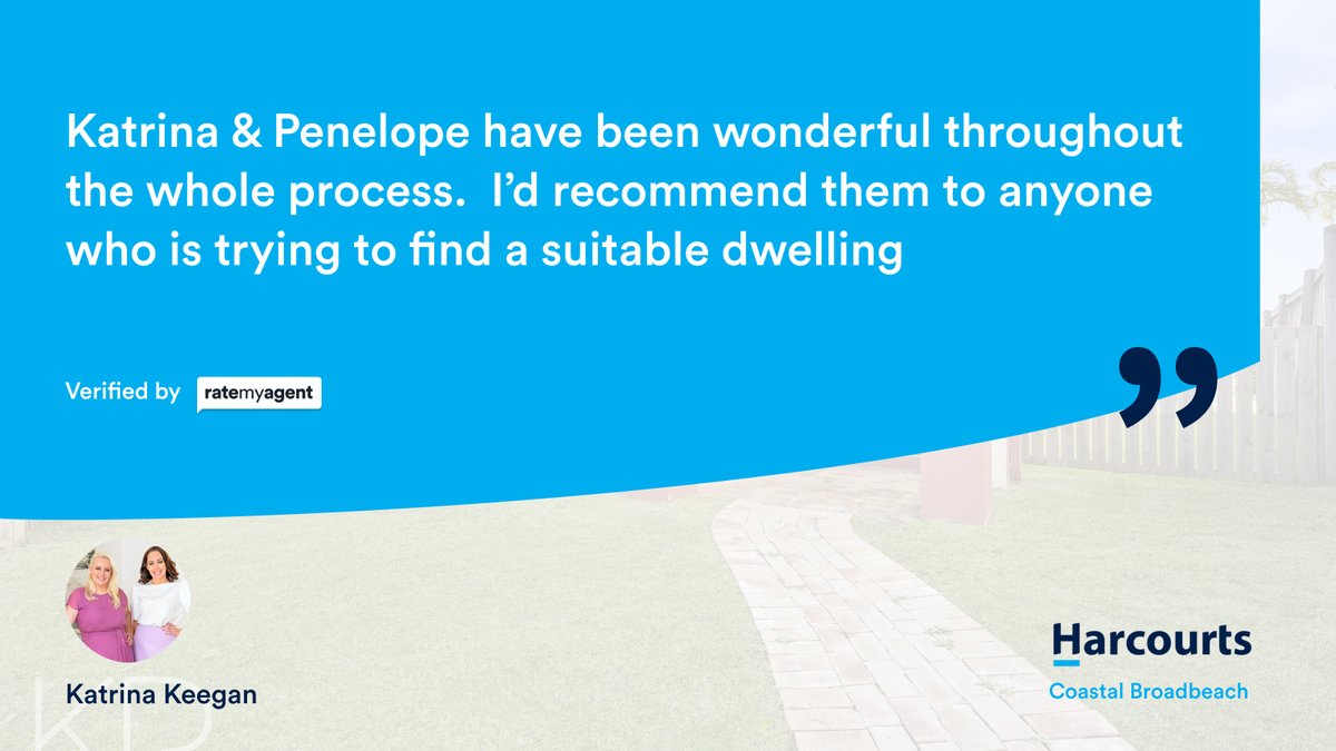 KatrinaPenelope's tweet photo. My latest RateMyAgent review in Varsity Lakes.

https://t.co/Zb4vA5TpRv

...
#ratemyagent #realestate #Harcourts_Coastal_Broadbeach https://t.co/alOTl311B5