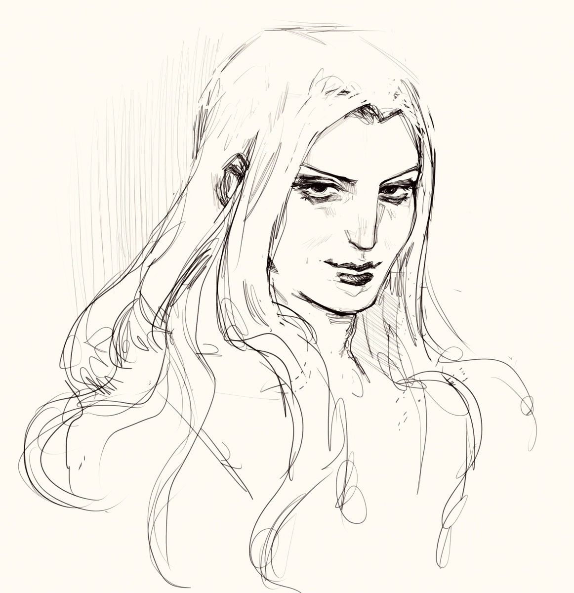 Sketch of Miss Eyngeim for @/coolmomxiv  #FFXIV #Roegadyn