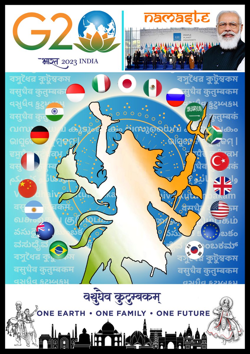 Made a poster on the topic #G20 and #indianvalues hope you'll like it 🍁.
#G20Summit2023 #G20India