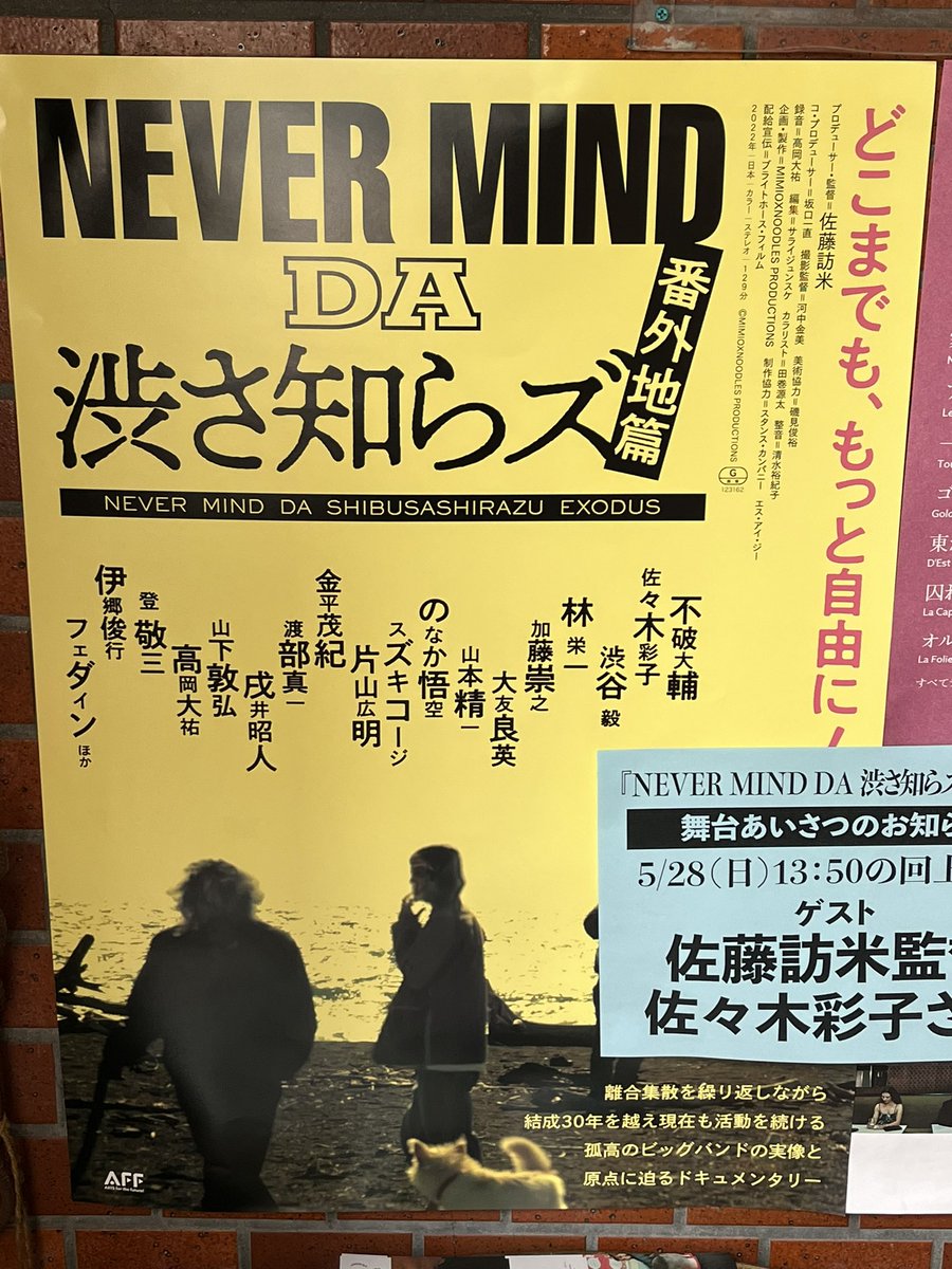 シネ・ヌーヴォ「NEVER MIND DA 渋さ知らズ　番外地篇」