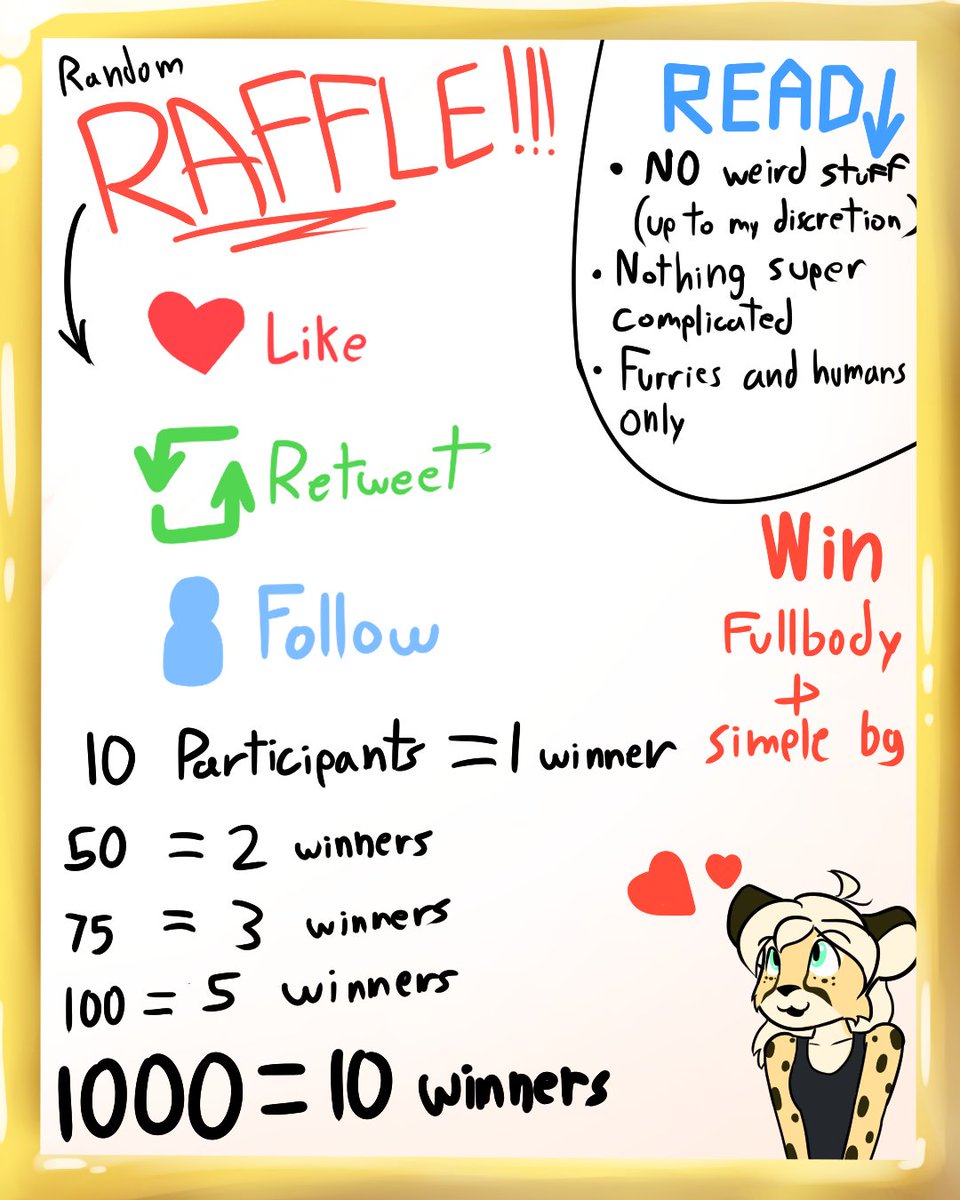 Grrrr give me your oc's grrr I need to draw things!!!1!
#furry #furryart #raffle
