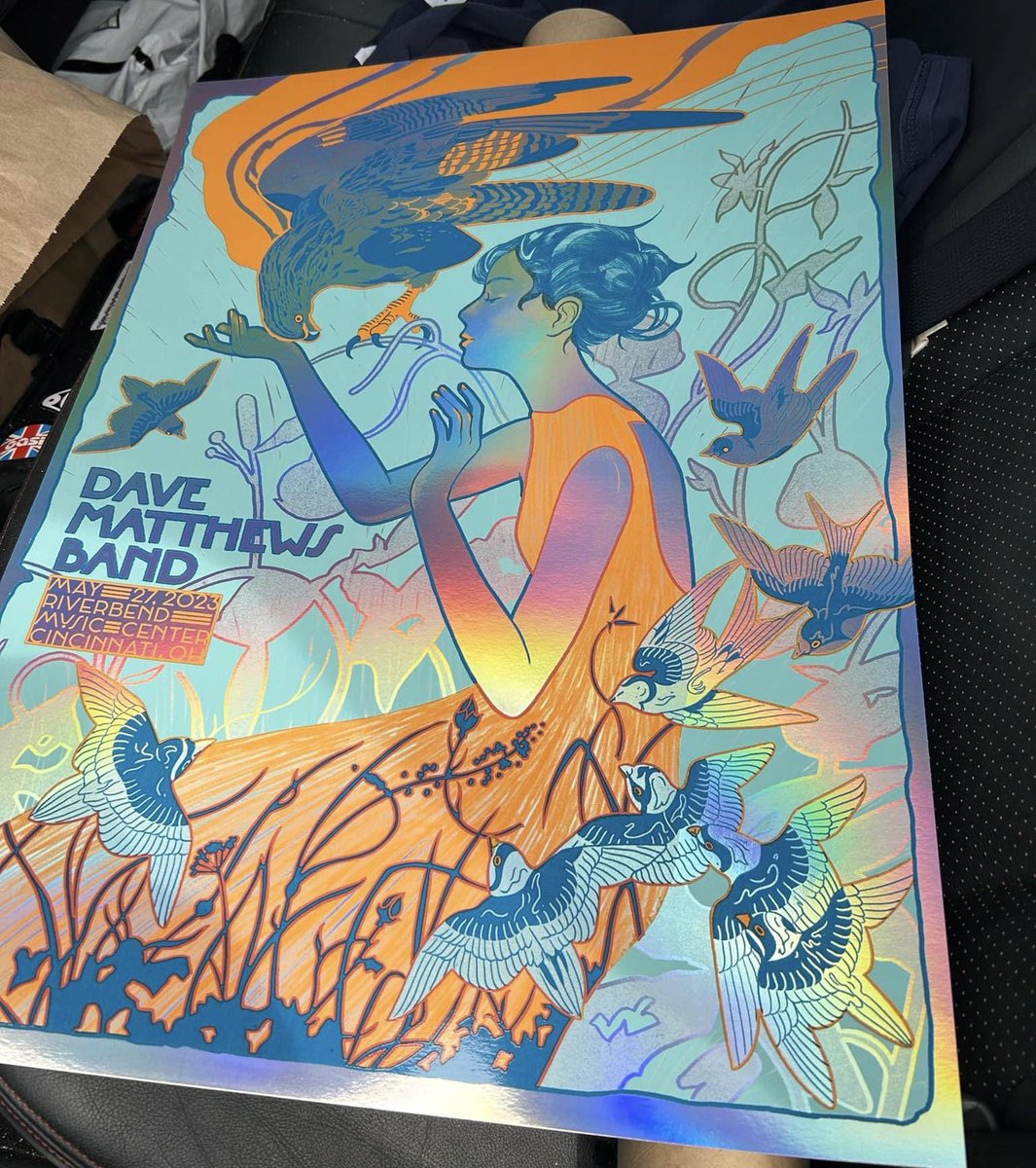 WuTangDaveBBN's tweet photo. What a fโn night!! Absolute ๐ฅ๐ฅ๐ฅ set list and I got the last foil poster, the one off the wall! ๐#DMB #WalkAroundTheMoon #DMBsummertour https://t.co/ScUOeBJitA