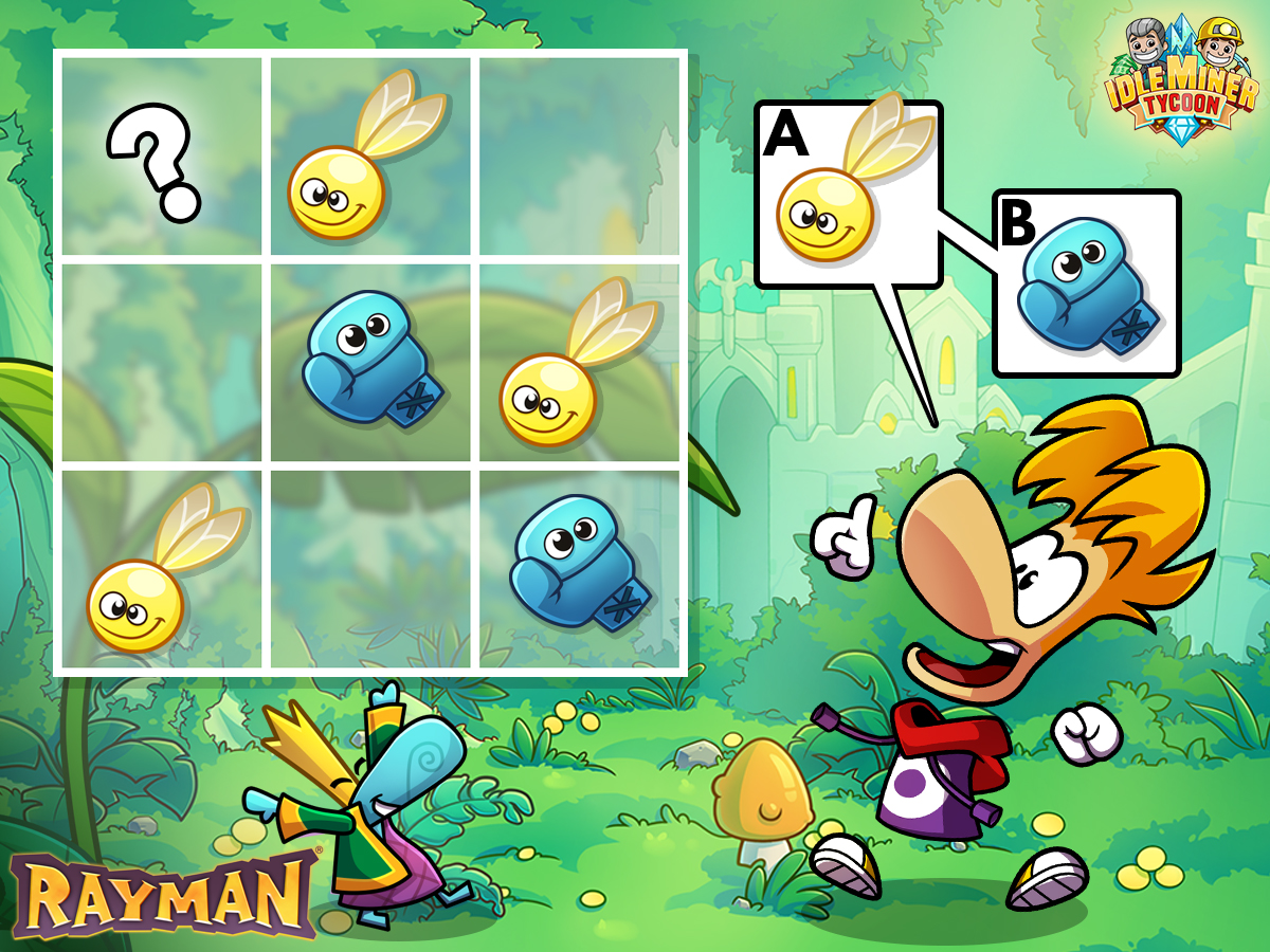 🤯 Whoooa! It's the last post for the Rayman Event and it's a giveaway! 😍 Find the best option for this Tic Tac Toe and you may take home a crazy bunch of legendary Chests. 🥳

#IdleMinerTycoon #Rayman #Giveaway #TicTacToe #IdleGames