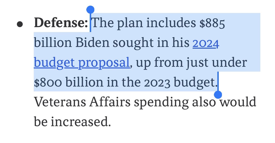 thrasherxy's tweet photo. And of course—OF COURSE—the deal does NOT cut war spending. The US will, again, spend more on war than any single country on Earth ever has. Even though Biden allegedly “ended” a war on his watch, he’s spending $885 billion on war. And despite… https://t.co/rztmKEIE02
