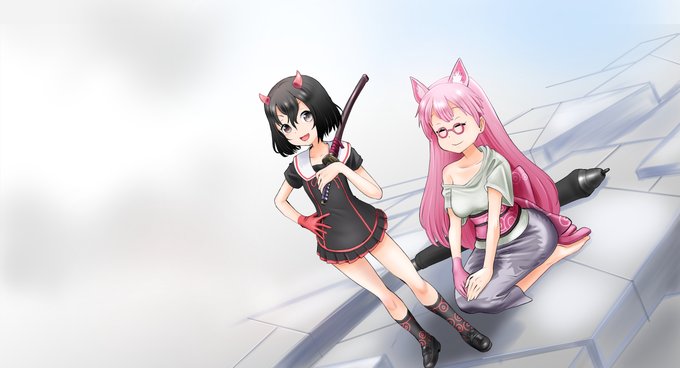 再掲です。
前回貼った時には左側の無駄な空白はトリミングしていました。今の所ここに何か描き足す予定はありませんが考えてみてもいいかもしれません。大晦日に登場した二人ですとか。
#へんたつ 