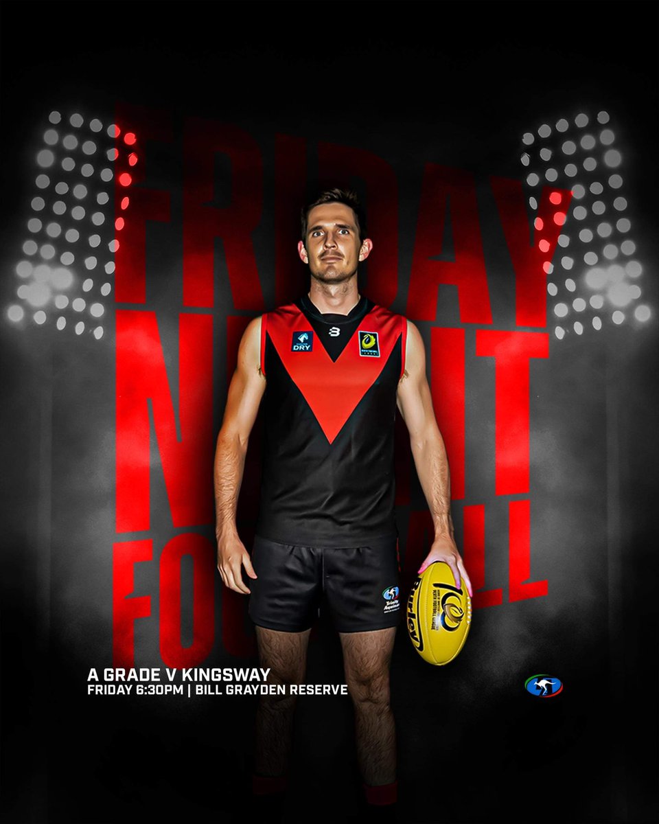 FRIDAY NIGHT LIGHTS

Top of the table clash this week against Kingsway has been moved to Friday night

6.30 bouncedown at Billy

All other grades remain as fixtured

🦘