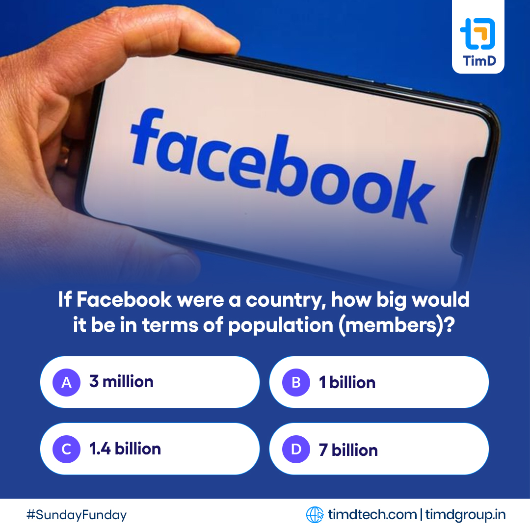 TimDAgency's tweet photo. Do you know the answer?
Send your answers in the comment section.
#SundayFunday #FunFacts #DidYouKnow #quiz #sundayvibes #SundayQuiz
#TimD #TimDigital #DigitalizeYourGoal #LetsGrowTogether https://t.co/VhruC2iDBP