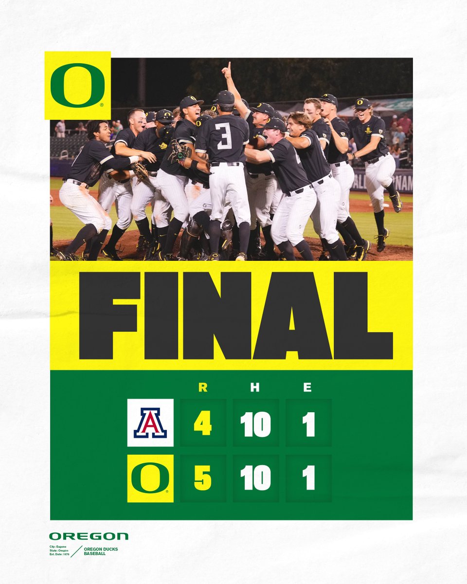 Oregon Duck Baseball tweet media