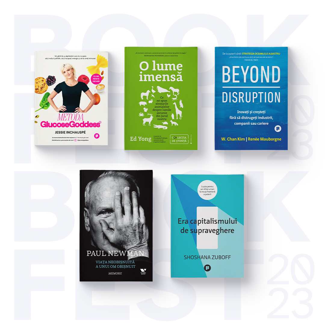 edituraPublica's tweet photo. Cele cinci titluri noi mai pot fi achiziționate cu 30% discount până duminică, 28 mai 2023, la standul nostru de la #Bookfest2023 (Romexpo, pavilionul B2, A09) sau online, pe https://t.co/yBdB3MTsc7! https://t.co/DXq0h8AmV6