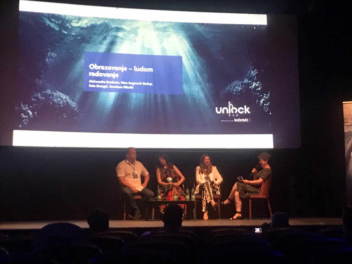 "Obrazovanje-ludom radovanje" , bila je čast voditi panel s ovim dragim ljudima, dekanicama Ninom i Gordanom te dekanom Sašom. 
#UnlockRab conference