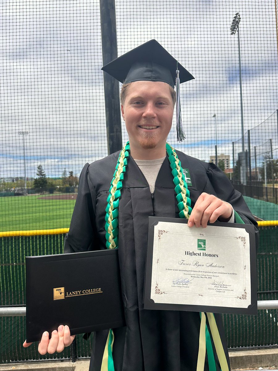 Trevor Anderson 🏈 on Twitter "Graduated with Highest Honors from Laney