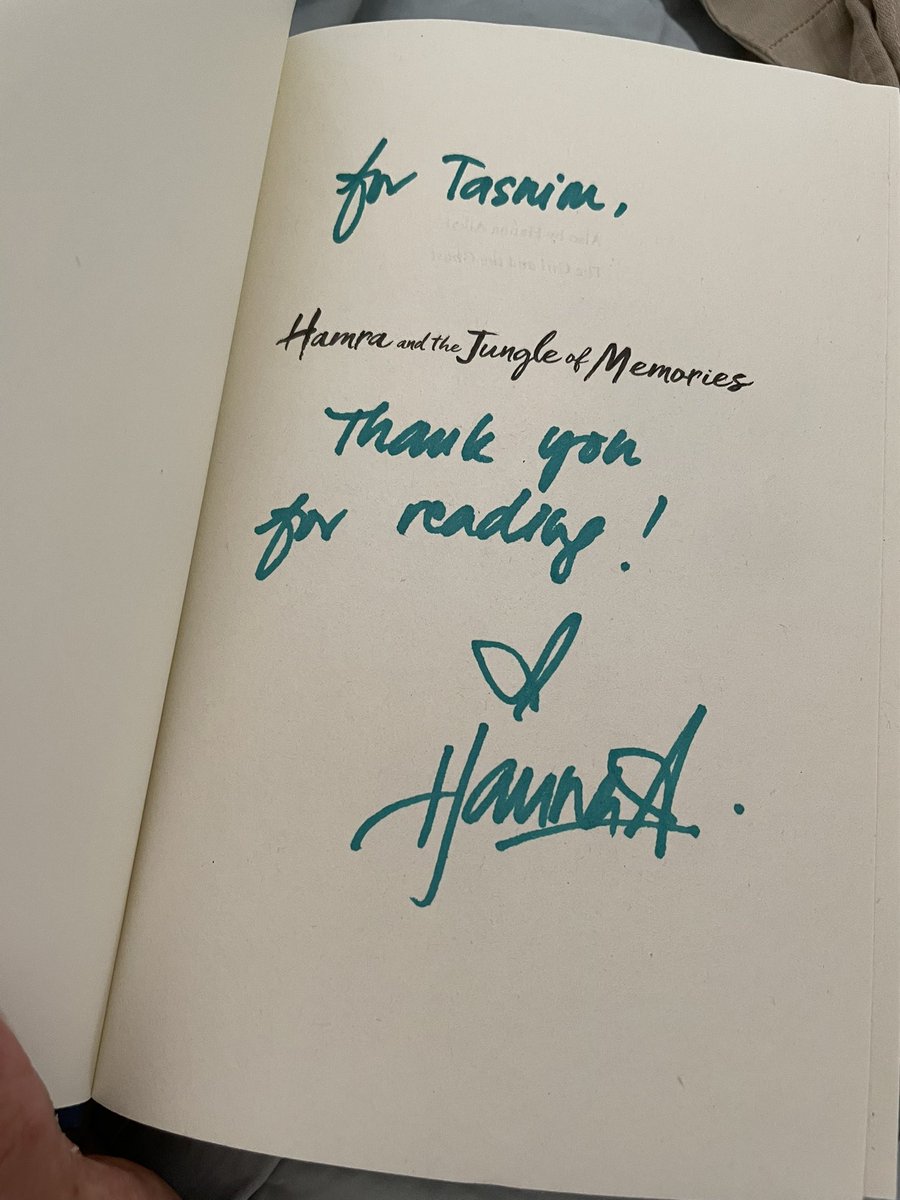 A sweet way to start a Sunday - listening to <a href="/hannaalkaf/">Hanna Alkaf</a> talk about Hamra and The Jungle of Memories. Thank you for writing stories that 15 year old Tasnim would have loved to read… that 30-something year old Tasnim loves too!