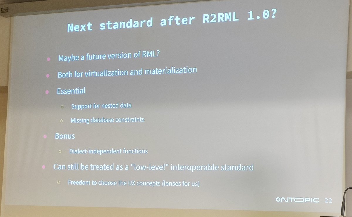A wishlist for the next #R2RML specification. Does this list agree with the works of the #KnowledgeGraph Construction Community Group?!