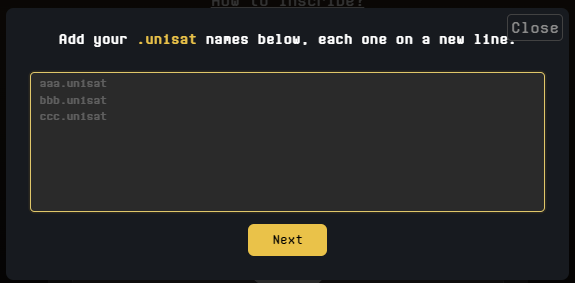 VaibhavguptaTF's tweet photo. 🪂Detailed 🧵about @unisats_wallets .unisat inscription, which can be a criterion for upcoming Unisat #Airdrop  🤤

💰Its official name by unisat which introduced recently so must secure a unique name to be eligible for future reward🤑
#BRC20Token #unisat 
Like❤️
RT🔁
Follow 🎩 https://t.co/HgphJpQeid