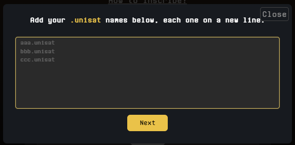 🪂Detailed 🧵about @unisats_wallets .unisat inscription, which can be a criterion for upcoming Unisat #Airdrop  🤤

💰Its official name by unisat which introduced recently so must secure a unique name to be eligible for future reward🤑
#BRC20Token #unisat 
Like❤️
RT🔁
Follow 🎩