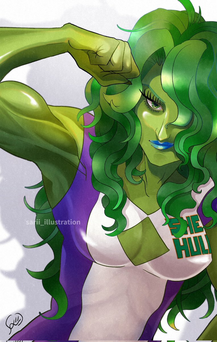 SHEHULKおもしろかったなあ☺︎︎

#SHEHULK #MARVEL #シーハルク 
#絵 #絵描き #イラスト #イラスト垢