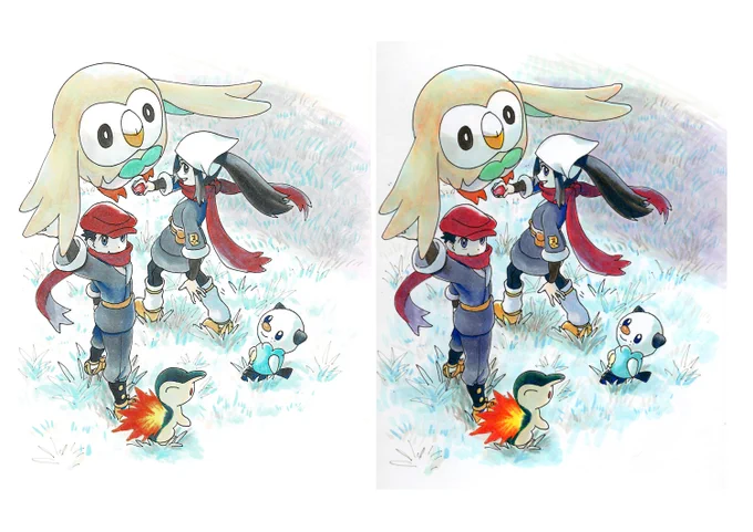 過去絵でスキャン比較 新しいスキャナは右側の画像 ええや〜ん