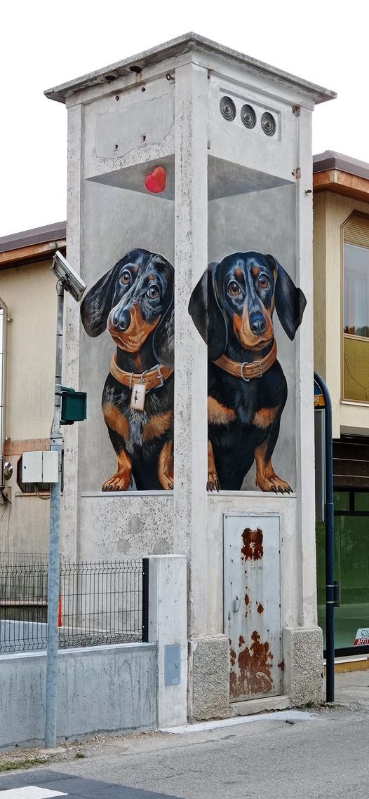 #StreetArt by Giulio Masieri in Cordenons, Italy 🇮🇹 

#HappySunday 🐶🍀