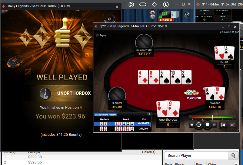 Successful 🥇 strim on <a href="/KickStreamsLive/">KickStreamsLIVE 🌍</a> 
Held 1 viewer for most of it 😂🤷‍♂️
At least the poker was good to us 🥰🤑
#lowstakes #Grinder #pokerlife #KickStreaming