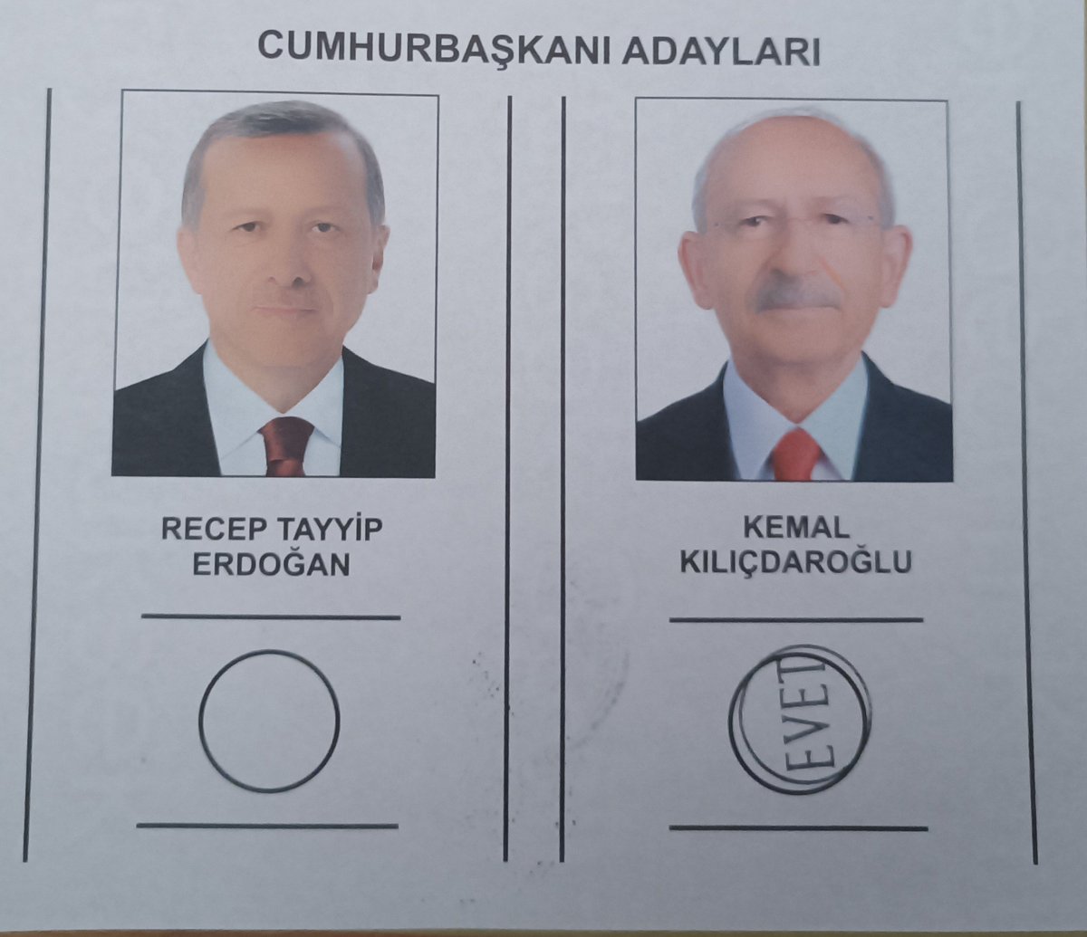 Hayırlısıyla oyumuzu kulandık, halkımız için hayırlı olsun.