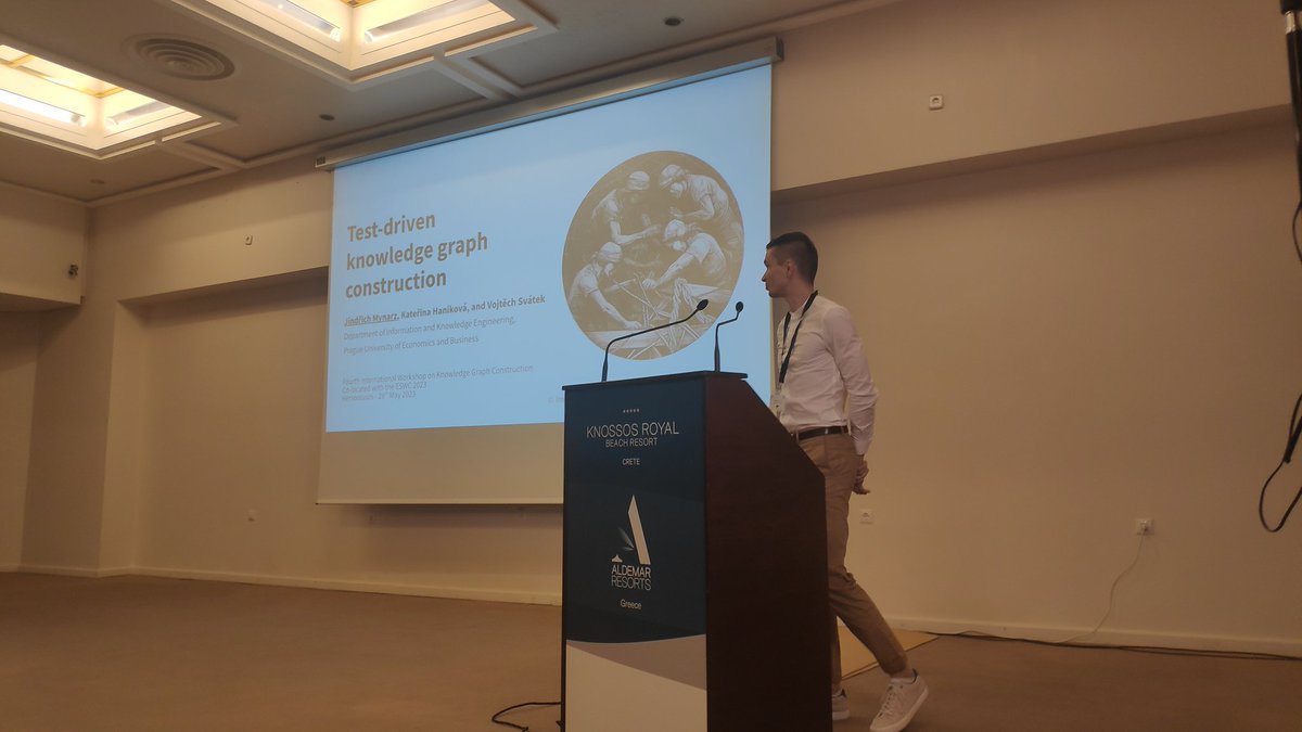 KGC Workshop (Inactive account) (@kgc_workshop) on Twitter photo <a href="/jindrichmynarz/">Jindřich Mynarz</a> takes the floor to talk about "Test-driven Knowledge Graph Construction", co-authored by Kateřina Haniková and Vojtěch Svátek <a href="/jindrichmynarz/">Jindřich Mynarz</a> takes the floor to talk about "Test-driven Knowledge Graph Construction", co-authored by Kateřina Haniková and Vojtěch Svátek