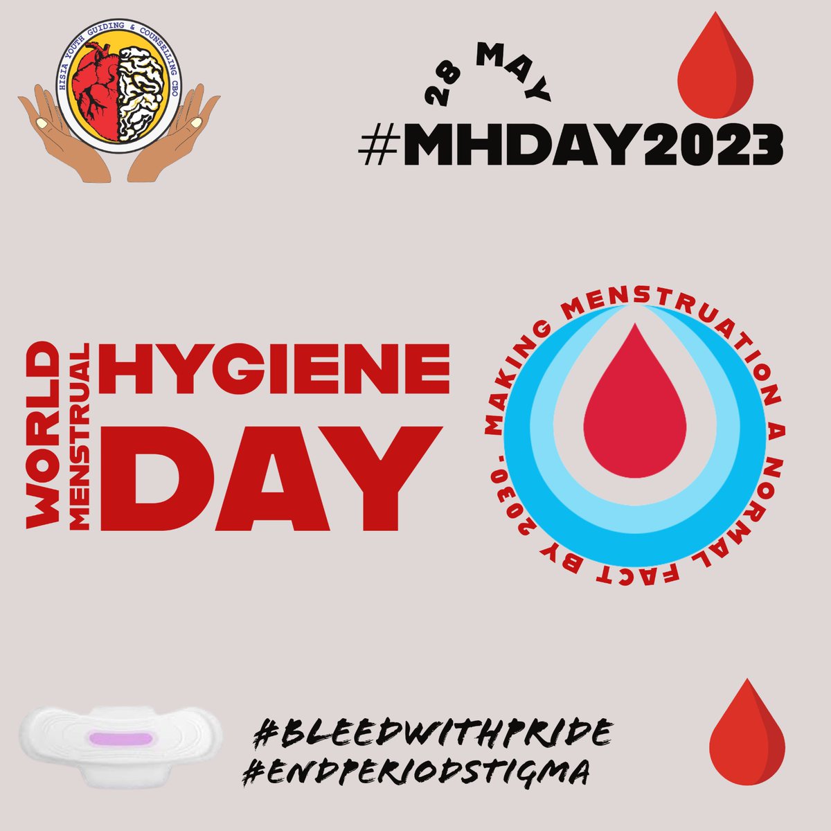 Menstrual Hygiene comes with alot of myths and misconceptions that need to be stopped. We join the rest of the world in celebrating the Menstrual Hygiene Day. Don't forget to buy sanitary pads for your loved ones. #MHDay2023 #EndPeriodStigma #EndPeriodPoverty #Bleedwithpride