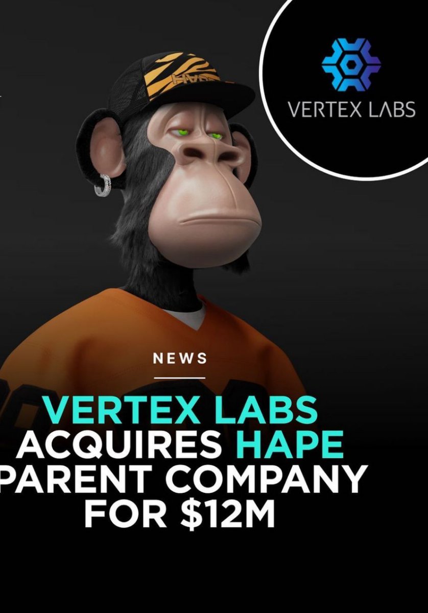 HouseOfWeb3's tweet image. Vertex Labs, the UK-based #Web3 and #AI infrastructure company, has announced its acquisition of #Digimental Studio, the creative force behind the 3D #NFT fashion brand #HAPE, for $12 million.

The acquisition is expected to strengthen #Vertex Labs’ standing as a provider of Web3