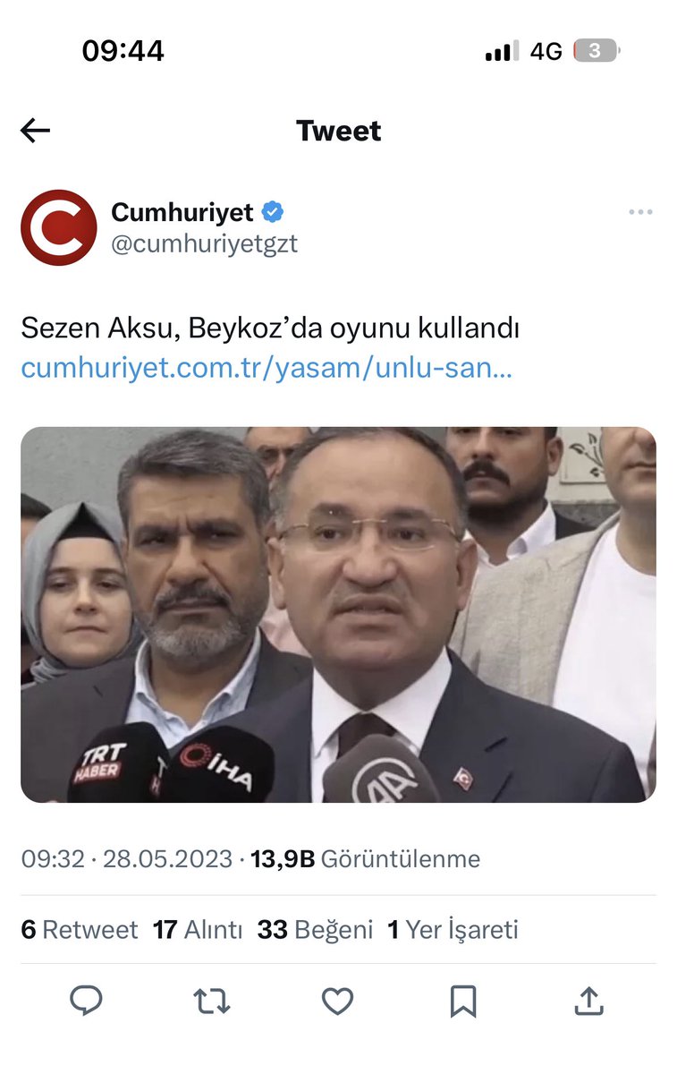 Sezen Aksu nun bundan haberi var mı? 😁 <a href="/cumhuriyetgzt/">Cumhuriyet</a>