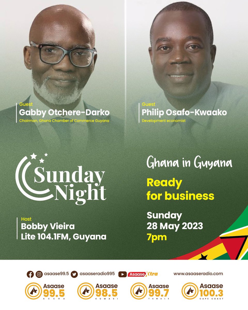 Don’t miss this conversation tonight on #SundayNight at 7pm. 

#AsaaseRadio